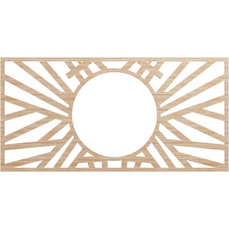 Ekena Millwork Hoover Wood Fretwork Pierced Ceiling Medallion, Alder, 30"W x 15"H x 11 1/8"ID x 3/8"T CMWP30X15X0375HOAL